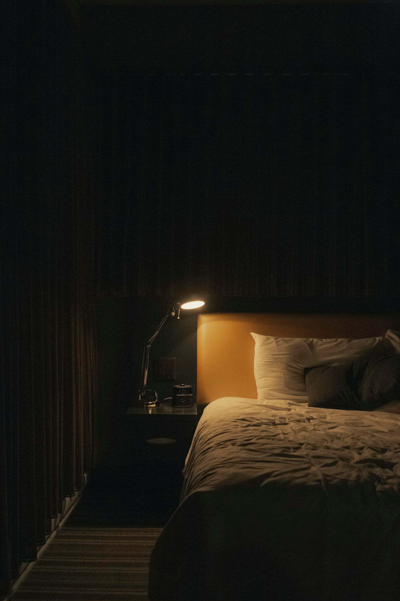 Warmly lit room ambience